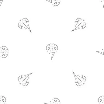 Brainstorming pattern seamless vector 库存插图