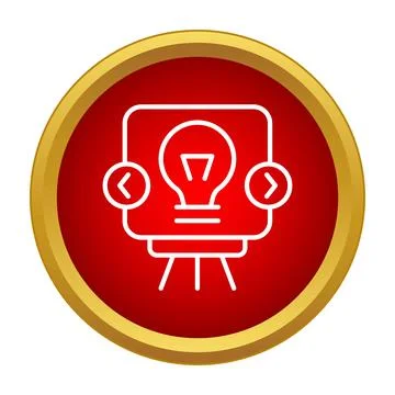 Brainstorming presentation with light bulb concept icon Stock Illustration