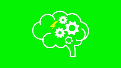 Brainstorming Process Flat Icon Animation on Green Screen Stock Footage 341036444
