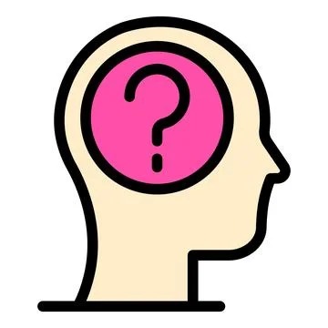 Brainstorming question icon vector flat Illustrazione stock