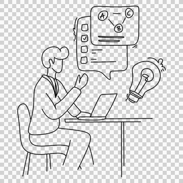 Brainstorming session 스톡 일러스트