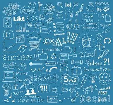 Brainstorming vector elements background イラスト素材