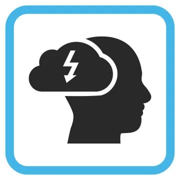 Brainstorming Vector Icon In a Frame Stock Illustration