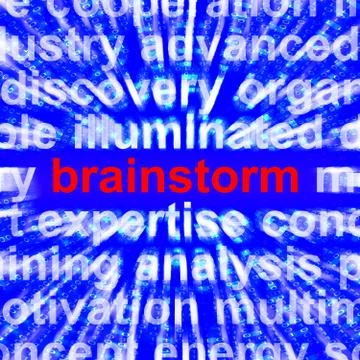 Brainstorming Word Meaning Creative Thinking 3d Rendering Illustrazione stock