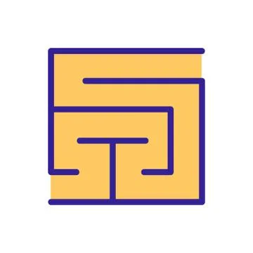 Brainteaser icon vector outline illustration Stock Illustration