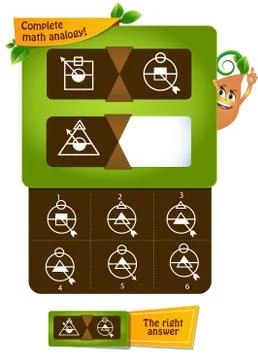 Brainteaser math  shape analogy Stock Illustration