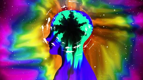 Brainwave energy and thinking awareness Stock Footage 164559323
