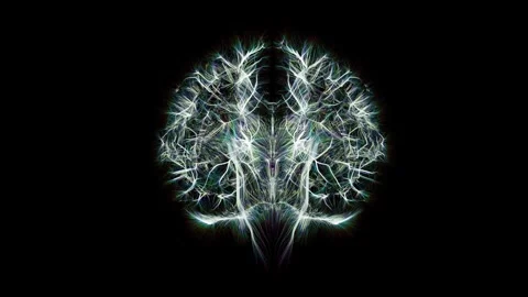 Brainwave pulse dynamics. Brain activity exposed. 库存影片 277596418