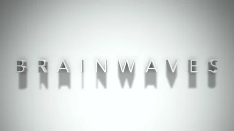 Brainwaves 3D title animation with shadows on a white background Video stock 296663830