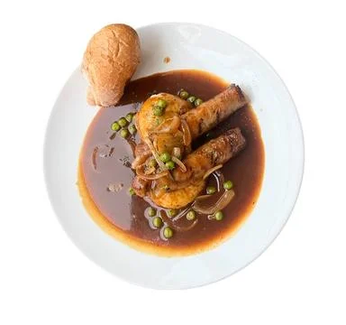 Braised chicken leg Stock Photos