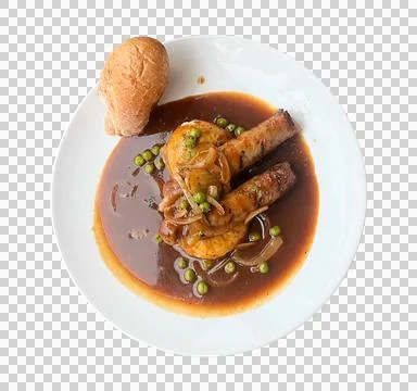 Braised chicken leg Foto stock