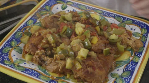 Braised Chicken With Vegetables Stock Footage 27296993