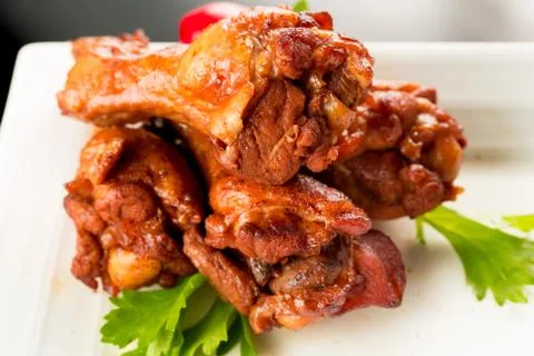 Braised duck wings 库存照片
