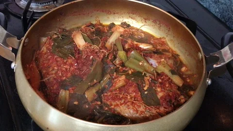 Braised mackerel Stock Footage 95792245