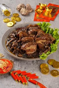 Braised pork belly Stock Photos