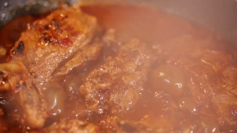 Braised pork chops with brown sauce (3) Stock Footage 202234826