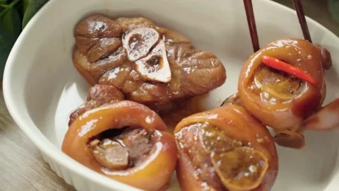 Braised pork hocks Stock-Footage 295403592