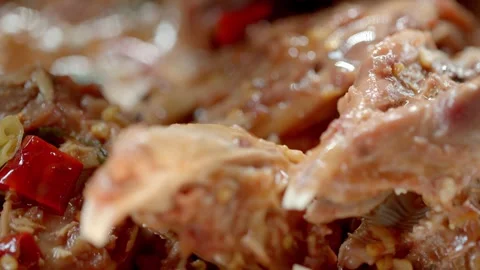 Braised rabbit head Stock Footage 271126898