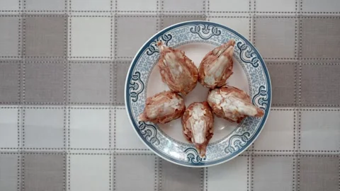 Braised rabbit head preparation Stock Footage 271130061