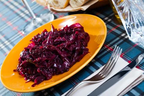 Braised red cabbage Foto stock