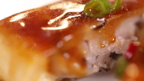 Braised Tofu with finished vegetables and stuffed tofu in a box (6) Stock Footage 202161124