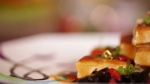 Braised Tofu with finished vegetables and stuffed tofu in a box (7) Stock Footage 202161127
