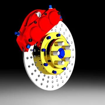 Brake 3d. Stock Illustration