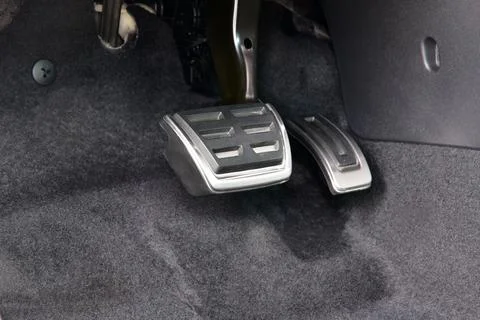 Brake and accelerator pedal Stock Photos