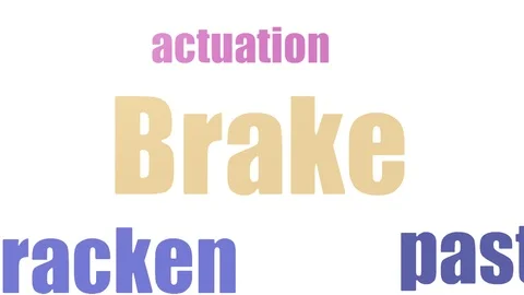 Brake Animated Tag Cloud Isolated On White Video stock 107221653