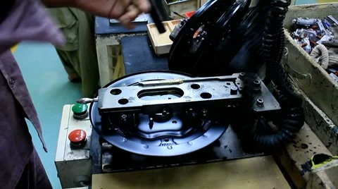 Brake Assembly Line Stock Footage 7741123
