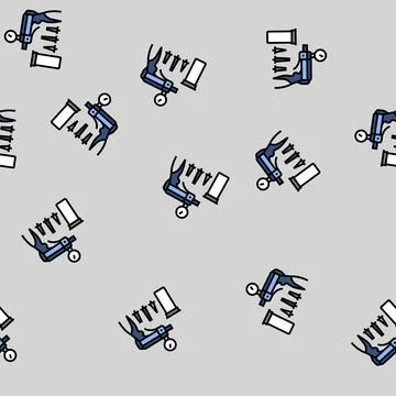 Brake bleeder kit vector seamless pattern 스톡 일러스트