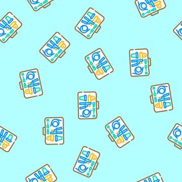 Brake bleeder kit vector seamless pattern 스톡 일러스트
