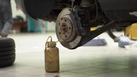 Brake bleeding Stock Photos