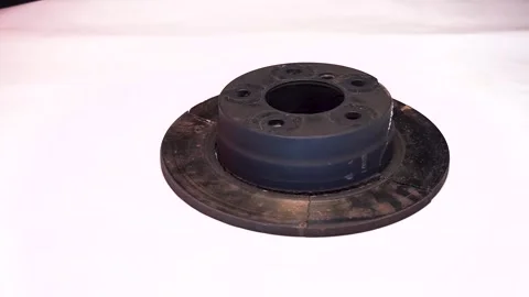 Brake disc broke due to overheating in the car Stock Footage 248418262