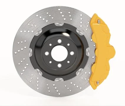Brake disc isolated on white background. 3D illustration イラスト素材