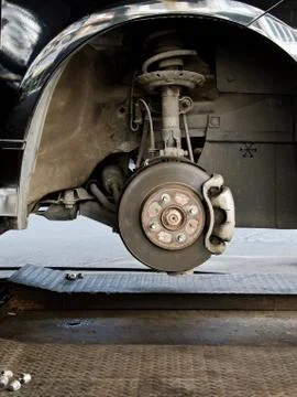 Brake disk and the wheel assembly Fotos de archivo