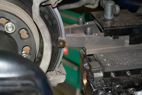 Brake disk cutting Stock Photos
