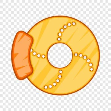 Brake disk icon in cartoon style Ilustración de archivo