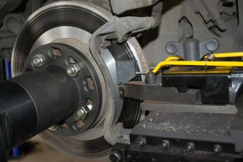 Brake disk renewal Stock Photos
