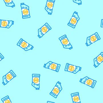Brake fluid car mechanic vector seamless pattern Stock Illustration