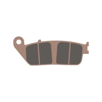 Brake pad motorcycle isolated. Flat vector illustration Stock Illustration