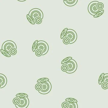 Brake pad replacement car mechanic line seamless pattern 스톡 일러스트