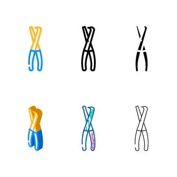 Brake spring plier color designs icon vector Stock Illustration