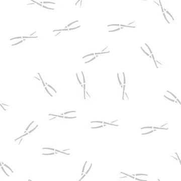 Brake spring plier glyph vector seamless pattern 스톡 일러스트