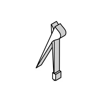 Brake spring plier isometric icon vector illustration Illustration