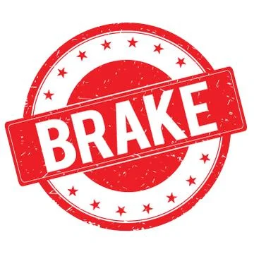 BRAKE stamp sign red Stock Illustration