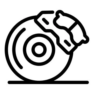 Brake system with disc and caliper ensuring safe stopping Stock Illustration