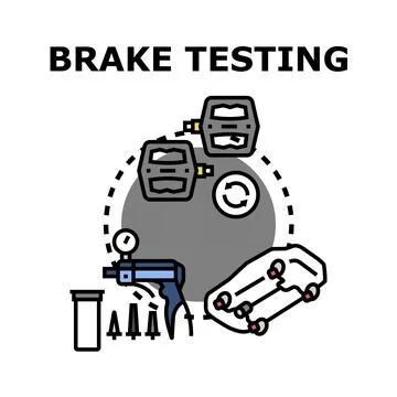 Brake testing system for vehicle maintenance repair 스톡 일러스트