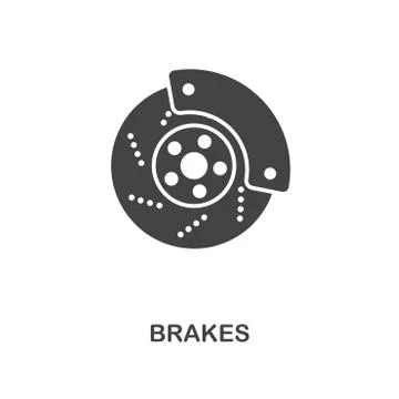 Brakes creative icon. Simple element illustration. Brakes concept symbol design Stock Illustration