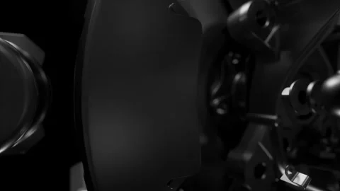 Braking assembly, detailed rendering, high precision assembly. Stock-Footage 327919606